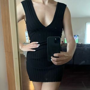 NWT Simon Miller ribbed black mini dress